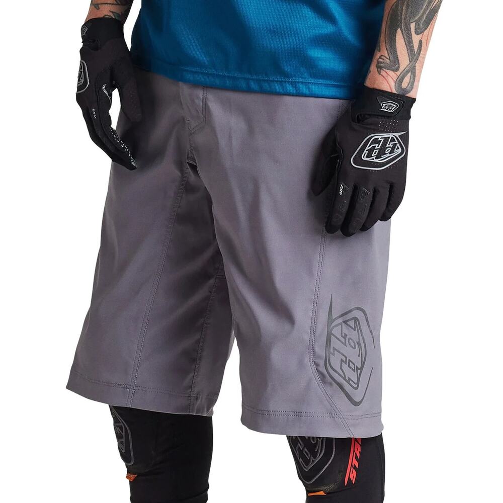 Troy Lee Designs Flowline Short Shell Biking Shorts Charcoal Gray 32
